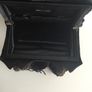 Vintage black satin evening bag. Image 2
