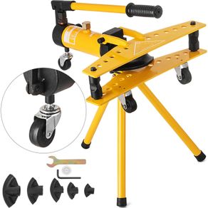 Manual Hydraulic Pipe Tube Bender Machine 10 Ton Manual Hydraulic Tube Bending Machine 6.4-25.4 mm Diameter 6 Dies for Heating and Piping Construction