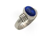 Vintage 925 Sterling Silver &amp; Lapis Lazuli Ring