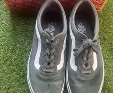 Vans charcoal and white uk 10