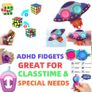 Fidget Toy Set, 26PCS With Box Fidget Pack, Sensory Anxiety Relief Stress Toys for Autism, Fidget Toy in Rainbow, Fries Burger Relaxing Entertainment Birthday Gift for Kids Adults (FREE POSTAGE) Image 3
