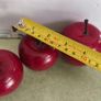 4 Vintage 1980 Marble Red Apple Paperweight Each is 20.00 euro Image 6