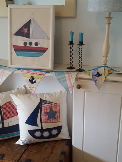 Nautical Fabric Cushions and Buntings