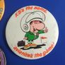 BUTTON BADGES (55mm diameter) - collectible large-size badges from the 1980's and 1990's Image 5