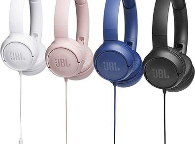 JBL T500 in Pink Over Ear Lightweight / Foldable Headphones with Pure Bass Sound 1-Button Remote / Built-In Microphone