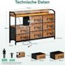 Chest of Drawers with Drawers, Drawer Cabinet with LED Light Strips with 10 Adjustable Colours and 2 USB and 2 AC Image 2