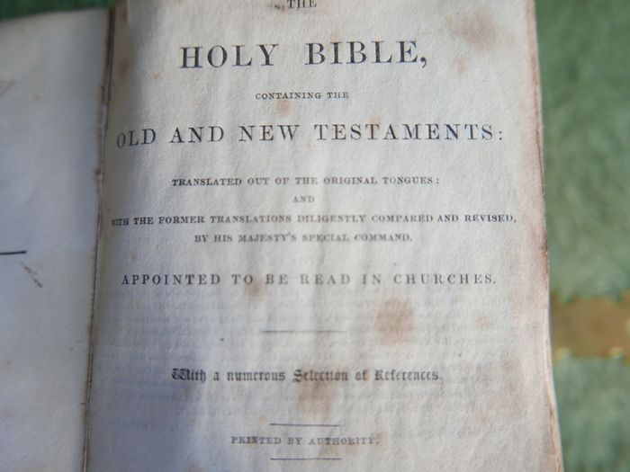 Antique 1852 Holy Bible New And Old Testaments