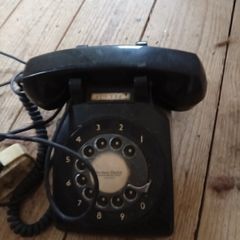 Rare Vintage 1970s Northern Electric Black Rotary Phone. Galway P&T Irish Telecommunications History