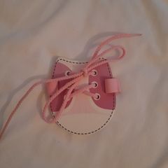 Lace tieing wooden toy