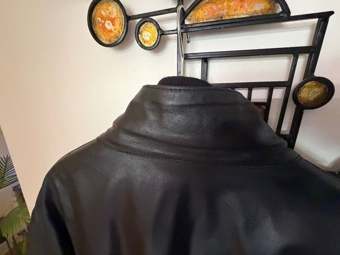 Vintage Italian Leather Coat Matrix Style XXL