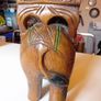 Vintage hardwood elephant plant stand Image 7