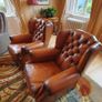 Leather Armchair Pair Image 3