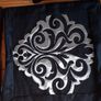 Black and Black  and Gold Cushions Image 3