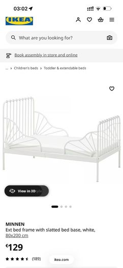 IKEA Kids Extendable bed