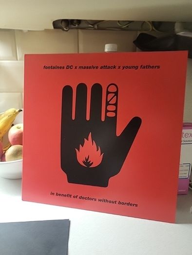 fontaines DC x massive attack x young fathers red sleeve green vinyl