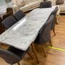 Formica Topped Marble Effect Extendable Table With Chairs Image 3