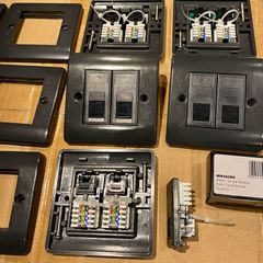 Click RJ45 Cat-6 Modules in black with or without data plates