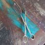 vintage silver plated scissor thongs Image 2