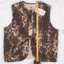 Rowen Avenue Brown Tan Leopard Print Tie-Front Cotton Waistcoat Gilet 12-14UK/40-42EU Image 9