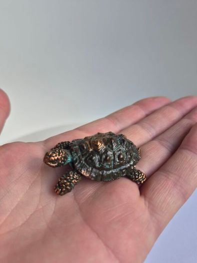 Brass Turtle Animal Statue Small Sculpture Tabletop Figurine Home Decor Gifts
