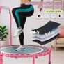 450 LBS Foldable Mini Trampoline for Adults, 40 inch Indoor Fitness Rebounder with U-Shape Adjustable Foam Handle, Quiet Bungee Jump System & Cordless Jump Ropes Image 8