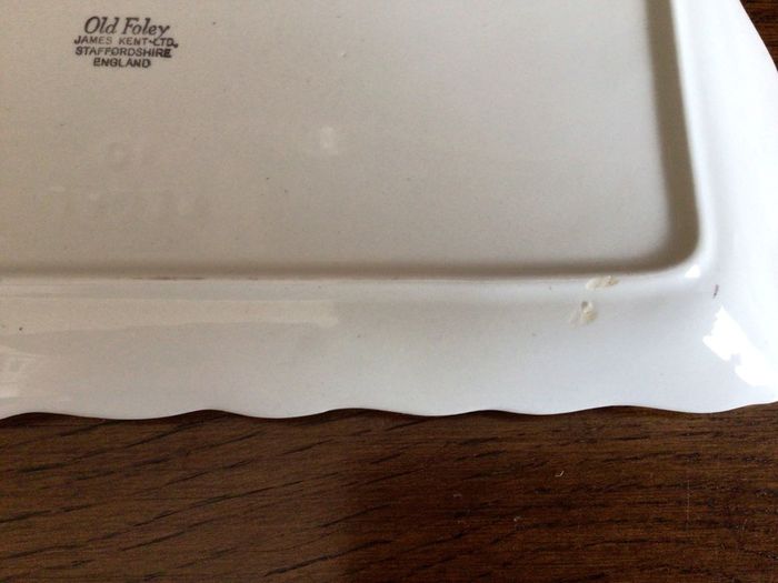 Vintage Old Foley 10 Inch ceramic trinket tray