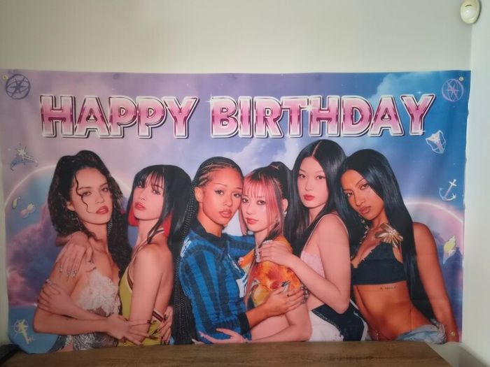 Katseye birthday photo backdrop