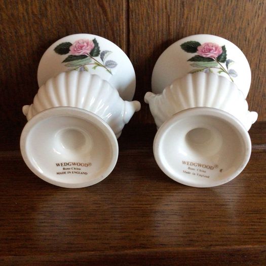 Pair of Minature urn shaped wedgewood hathway rose vases