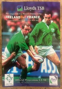 Very Rare 1999 Ireland v France - Five Nations Championship Programme