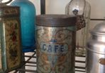 19th century French Vintage Cafe storage tin