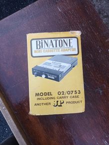 antique Binatone mini cassette adaptor