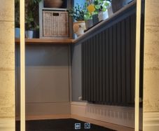 LED Bathroom Mirror Fog Free Tri Color Dual LED 50x70cm Touch Switch
