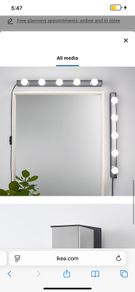 Hollywood ikea make up vanity lights