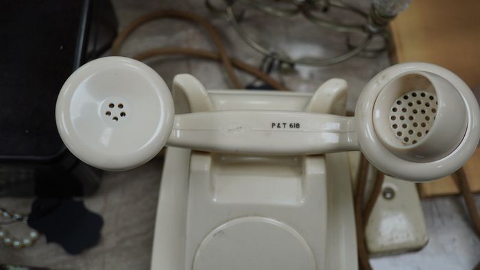 Pair of Irish P&T L.M. Ericsson Hand-Crank Desk Telephones