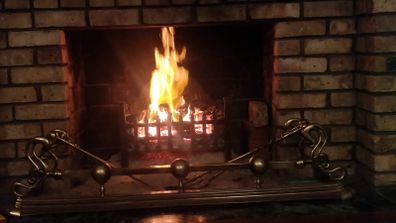 art nouveau brass fire fender