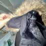 Black Hooded Long Winter Coat from Zara. Size Small UK 8 / EU 36 Image 10