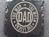 Fathers day coaster present gift man cave shed