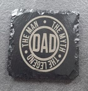 Fathers day coaster present gift man cave shed