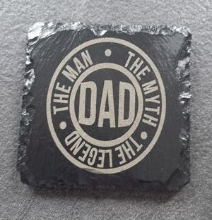 Fathers day coaster present gift man cave shed