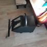 Coal Scuttle Iron with   2 tongs included.REDUCED Image 3