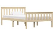 Bed Frame Light Wood Solid Pinewood 120x200 cm