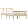 Bed Frame Light Wood Solid Pinewood 120x200 cm Image 2