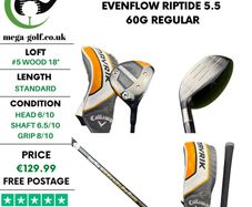 Callaway Mavrik Max #5 Wood 18 Degree / Evenflow Riptide 5.5 60G Regular