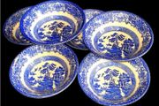 6 Vintage EIT Blue Willow Bowls-Pristine