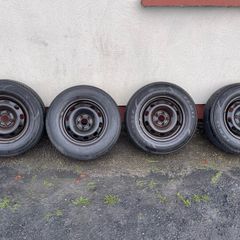 14" 5x100 VW steel wheels (Good tyres)