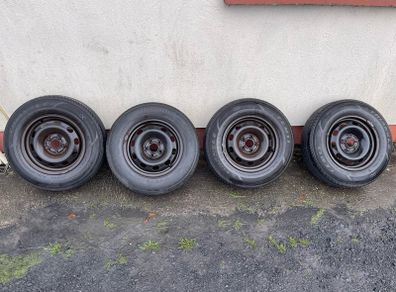 14" 5x100 VW steel wheels (Good tyres)