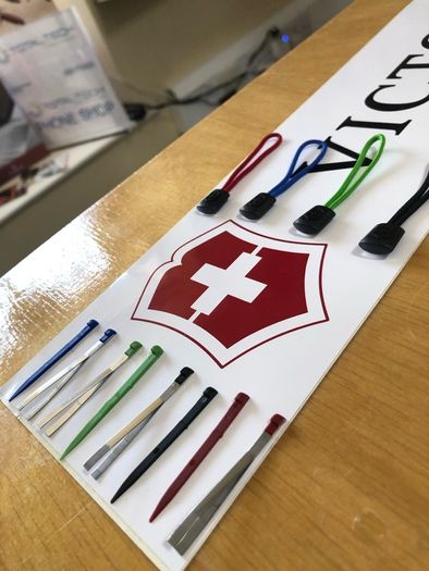 Victorinox SAK Replacement Toothpick Tweezers Lanyard Blue Green Red Black