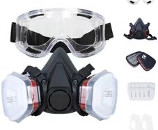6200 Dust Mask Half Face With 503 5N11 Particle Filters Goggles Set For Industrial Labor Dust Paint Spray Decoration Grinding