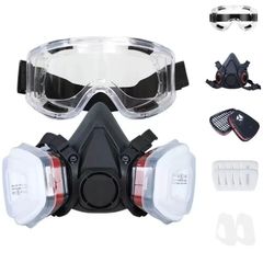 6200 Dust Mask Half Face With 503 5N11 Particle Filters Goggles Set For Industrial Labor Dust Paint Spray Decoration Grinding