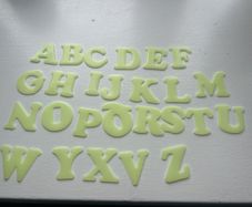 Glowing in the dark letters